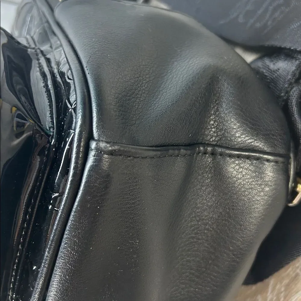 Betsey Johnson Black Backpack with Floral Lining - Picture 9 of 11